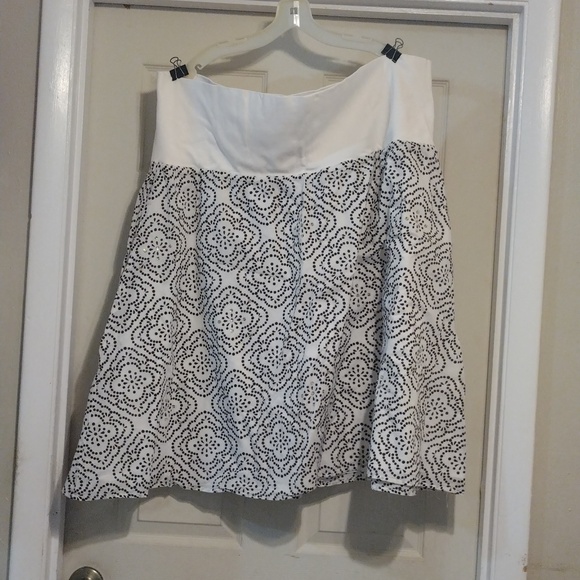 Merona white skirt with brown & sequin print A skirt size 24/26 - Picture 5 of 6